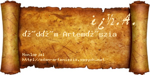 Ádám Artemíszia névjegykártya